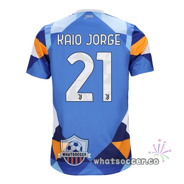 Juventus (KAIO JORGE 21) Four Soccer Jerseysth Blue 2021-2022