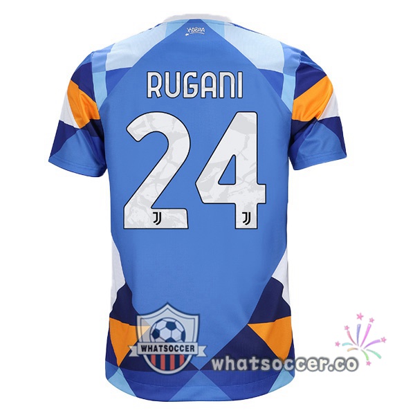 Juventus (RUGANI 24) Four Soccer Jerseysth Blue 2021-2022