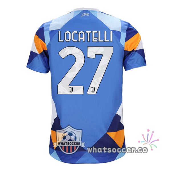 Juventus (LOCATELLI 27) Four Soccer Jerseysth Blue 2021-2022