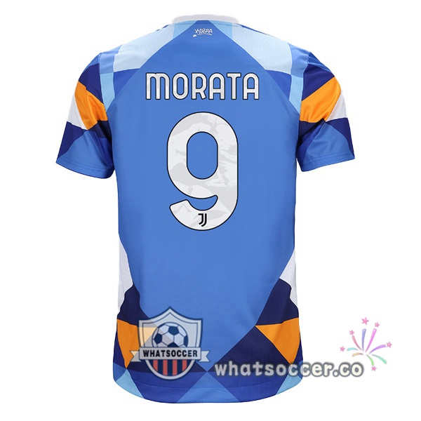 Juventus (MORATA 9) Four Soccer Jerseysth Blue 2021-2022
