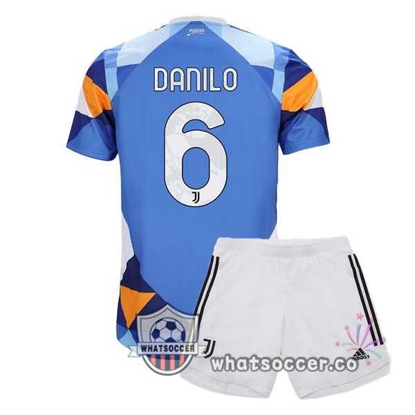 Juventus (DANILO 6) Kids Four Soccer Jerseysth Blue 2021-2022