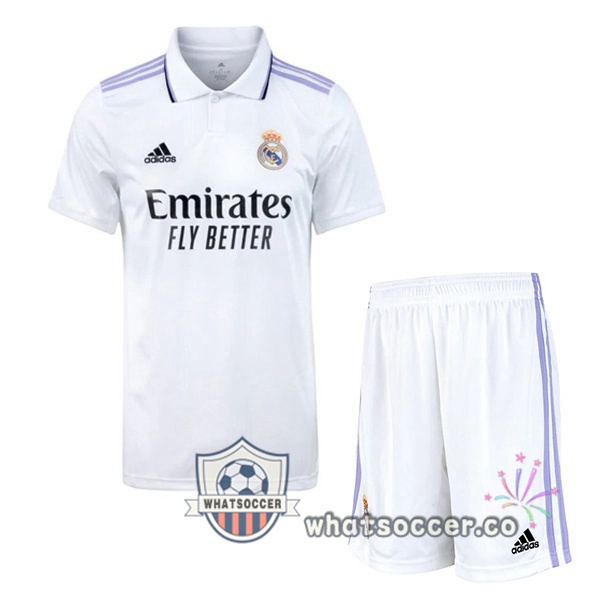 Real Madrid Kids Home Soccer Jerseys White 2022-2023