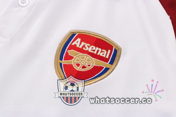 Training Polo Arsenal + Pants White Red 2022-2023