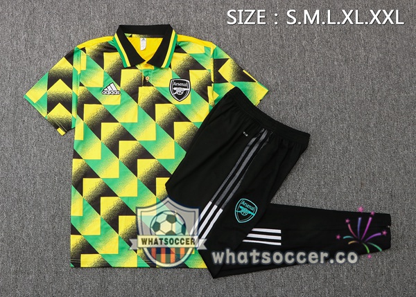 Training Polo Arsenal + Pants Green Black 2022-2023