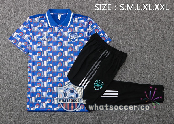 Training Polo Arsenal + Pants Blue 2022-2023