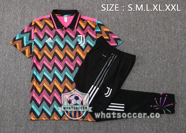 Training Polo Juventus + Pants Blue Rose 2022-2023