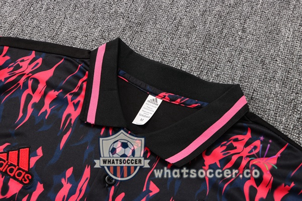 Training Polo Manchester United + Pants Black Red 2022-2023