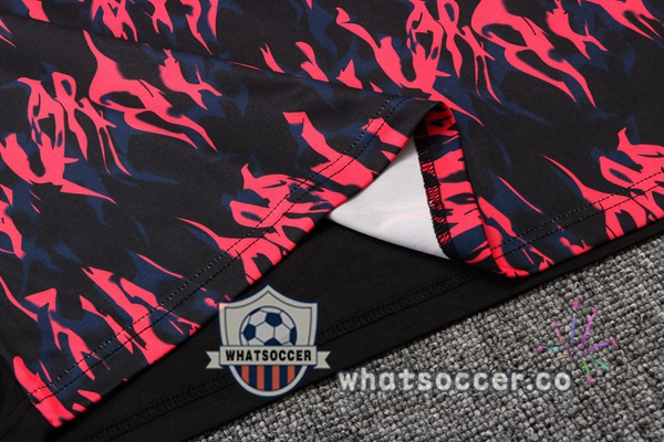 Training Polo Manchester United + Pants Black Red 2022-2023