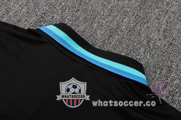 Training Polo Real Madrid + Pants Black Blue 2022-2023