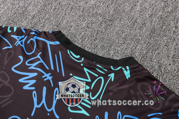 Real Madrid Training T-Shirts + Pants Blue Black 2022-2023