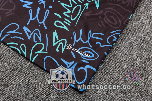 Real Madrid Training T-Shirts + Pants Blue Black 2022-2023