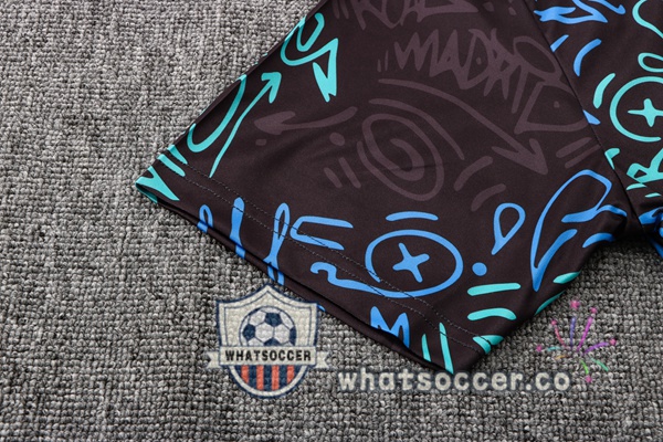 Real Madrid Training T-Shirts + Pants Blue Black 2022-2023