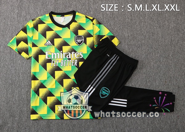Arsenal Training T-Shirts + Pants Green Black 2022-2023