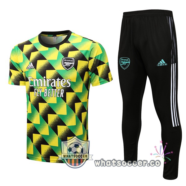 Arsenal Training T-Shirts + Pants Green Black 2022-2023