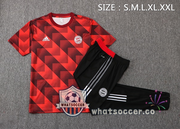 Bayern Munich Training T-Shirts + Pants Red 2022-2023