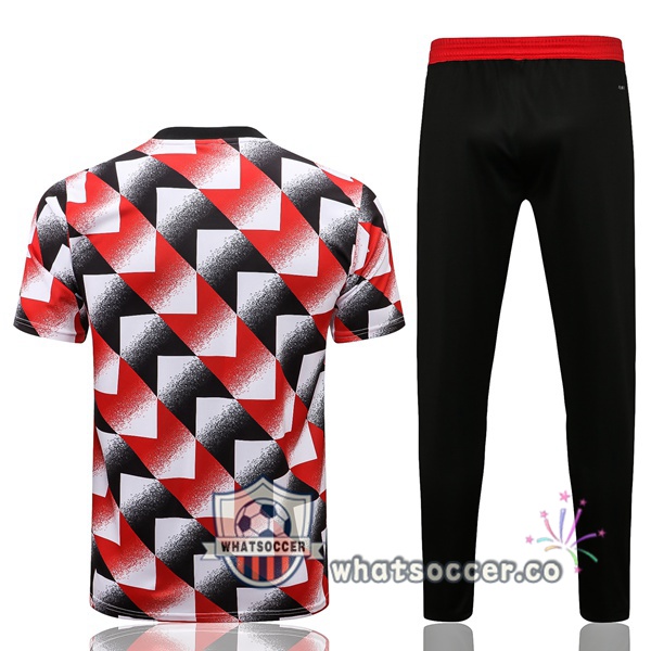 Manchester United Training T-Shirts + Pants Red 2022-2023