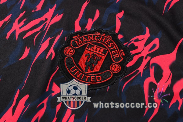 Manchester United Training T-Shirts + Pants Red Black 2022-2023