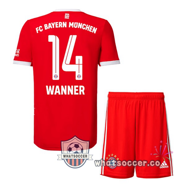 Bayern Munich （Wanner 14） Kids Home Soccer Jerseys Red 2022-2023
