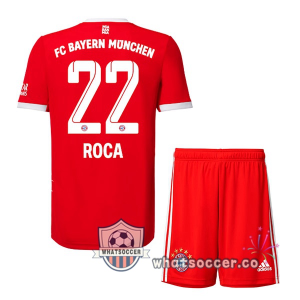 Bayern Munich （Roca 22） Kids Home Soccer Jerseys Red 2022-2023