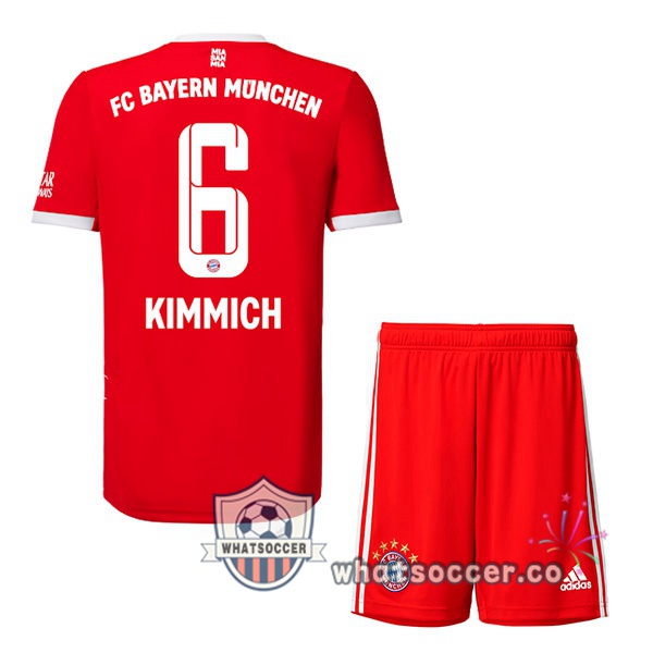 Bayern Munich （Kimmich 6） Kids Home Soccer Jerseys Red 2022-2023