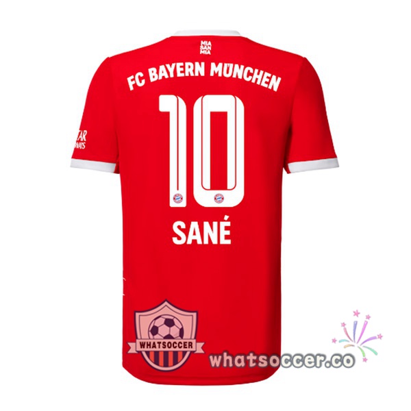 Bayern Munich （Sané 10） Home Soccer Jerseys Red 2022-2023