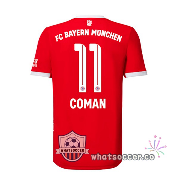 Bayern Munich （Coman 11） Home Soccer Jerseys Red 2022-2023