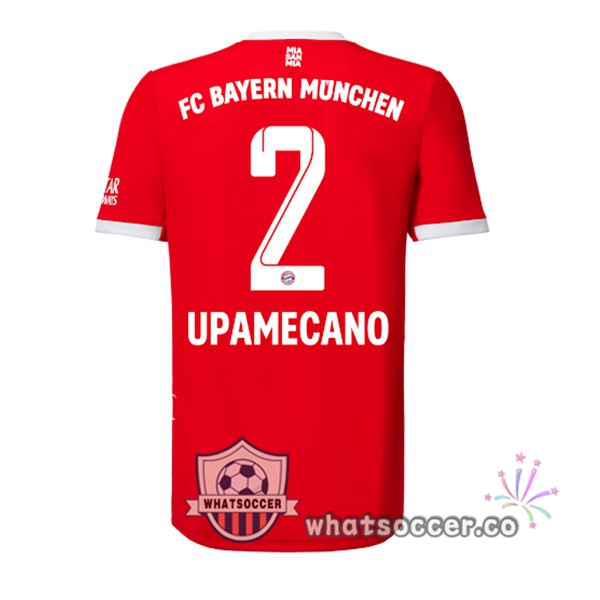 Bayern Munich （Upamecano 2） Home Soccer Jerseys Red 2022-2023
