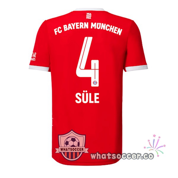 Bayern Munich （Süle 4） Home Soccer Jerseys Red 2022-2023