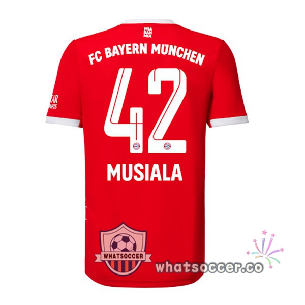 Bayern Munich （Musiala 42） Home Soccer Jerseys Red 2022-2023
