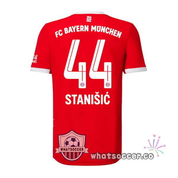 Bayern Munich （Stanišić 44） Home Soccer Jerseys Red 2022-2023