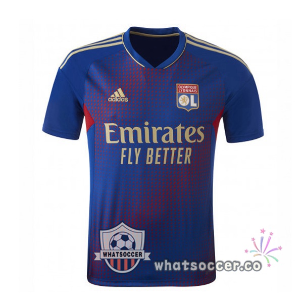Olympique Lyonnais Four Soccer Jerseysth Blue 2022-2023