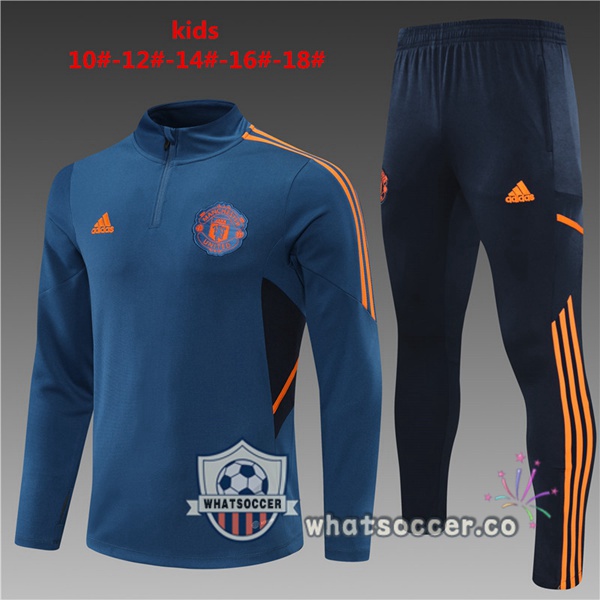 Manchester United Kids Blue Tracksuit 2022-2023