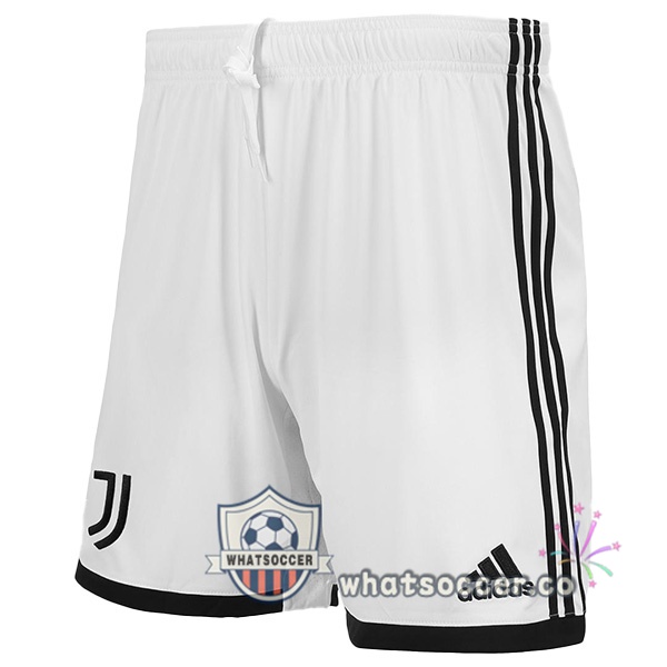 Juventus Home Soccer Shorts White Black 2022-2023