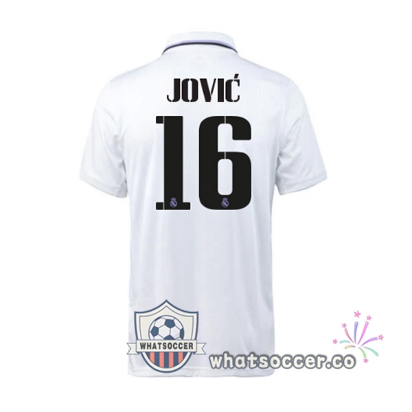 Real Madrid (Jović 16) Home Soccer Jerseys White 2022-2023