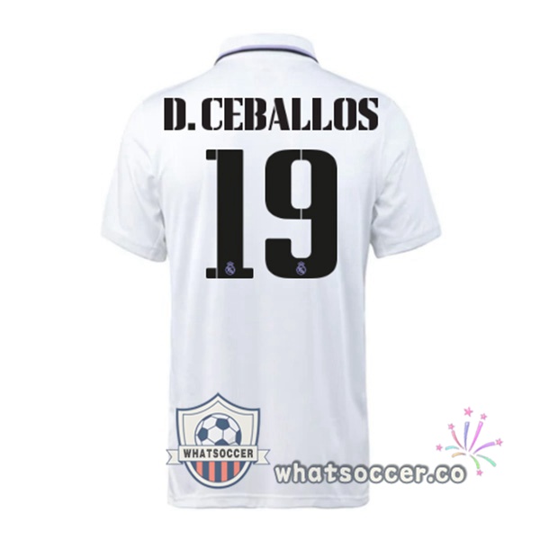 Real Madrid (D. Ceballos 19) Home Soccer Jerseys White 2022-2023