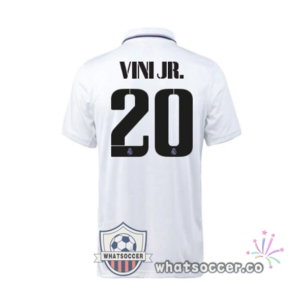 Real Madrid (Vini Jr. 20) Home Soccer Jerseys White 2022-2023