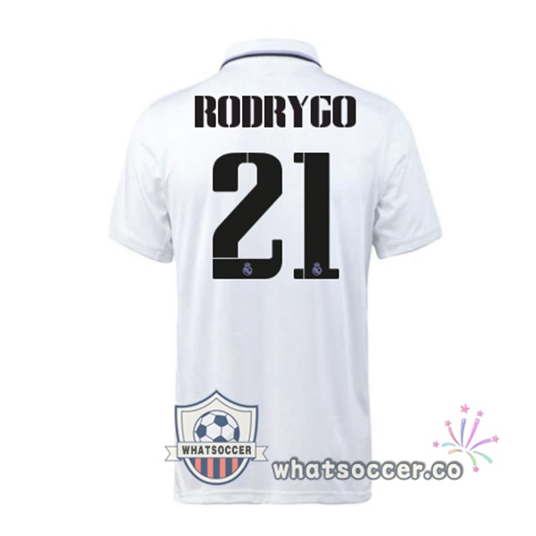 Real Madrid (Rodrygo 21) Home Soccer Jerseys White 2022-2023