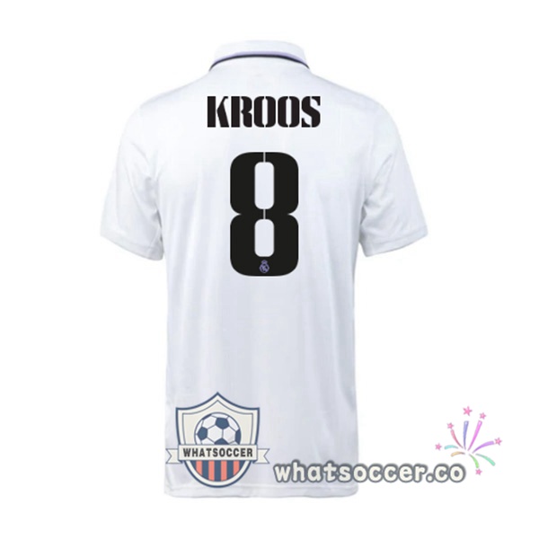Real Madrid (Kroos 8) Home Soccer Jerseys White 2022-2023