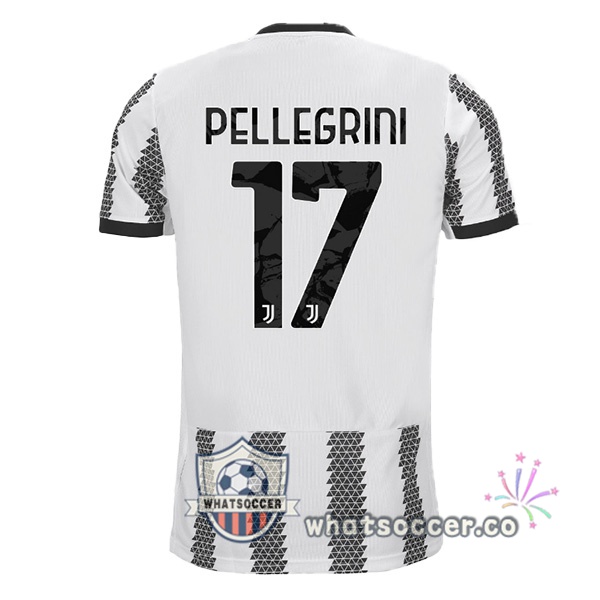 Juventus (PELLEGRINI 17) Home Soccer Jerseys White Black 2022-2023