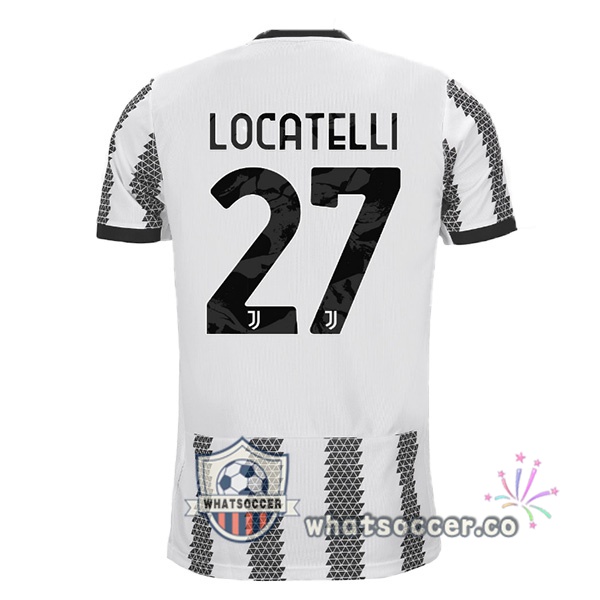 Juventus (LOCATELLI 27) Home Soccer Jerseys White Black 2022-2023