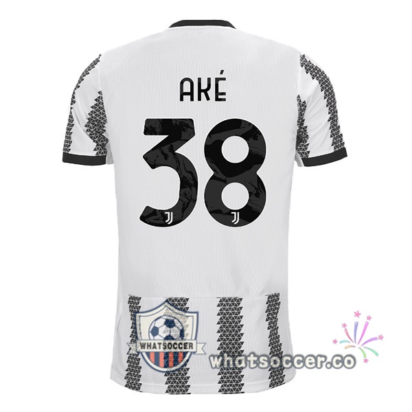 Juventus (AKÉ 38) Home Soccer Jerseys White Black 2022-2023