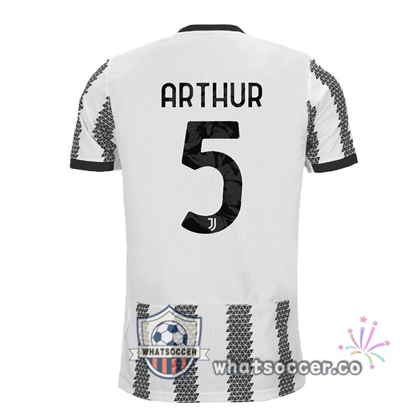 Juventus (ARTHUR 5) Home Soccer Jerseys White Black 2022-2023