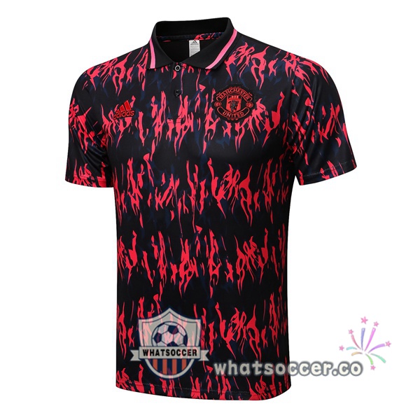 Training Polo Manchester United Black Red 2022-2023