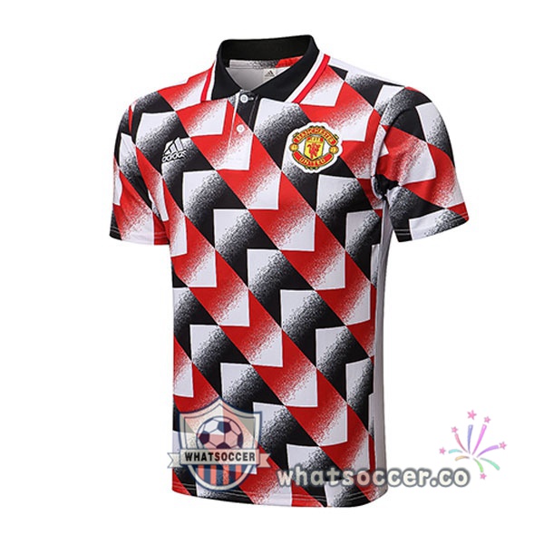 Training Polo Manchester United Black Red White 2022-2023