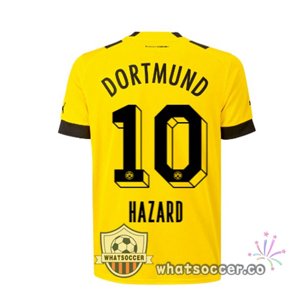Dortmund BVB (Hazard 10) Home Soccer Jerseys Yellow 2022-2023