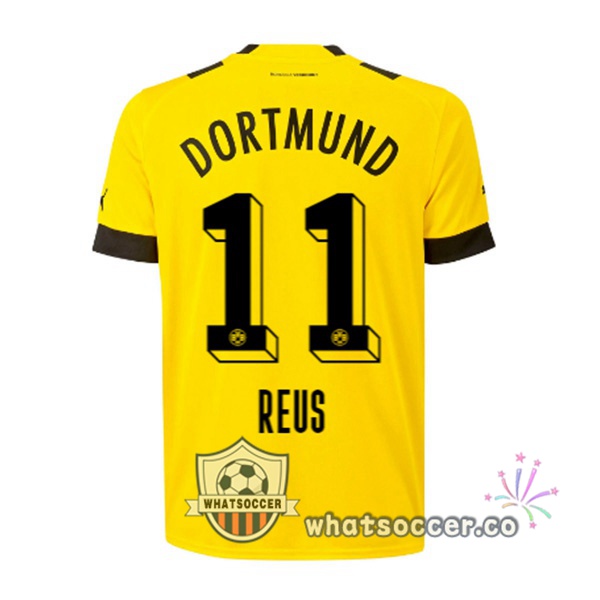 Dortmund BVB (Reus 11) Home Soccer Jerseys Yellow 2022-2023