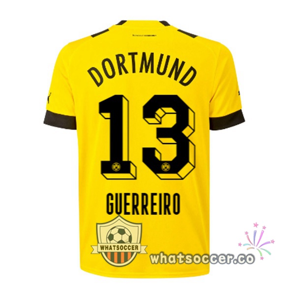 Dortmund BVB (Guerreiro 13) Home Soccer Jerseys Yellow 2022-2023