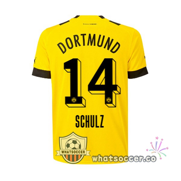 Dortmund BVB (Schulz 14) Home Soccer Jerseys Yellow 2022-2023