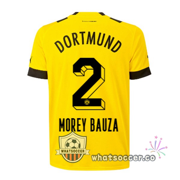 Dortmund BVB (Morey Bauza 2) Home Soccer Jerseys Yellow 2022-2023