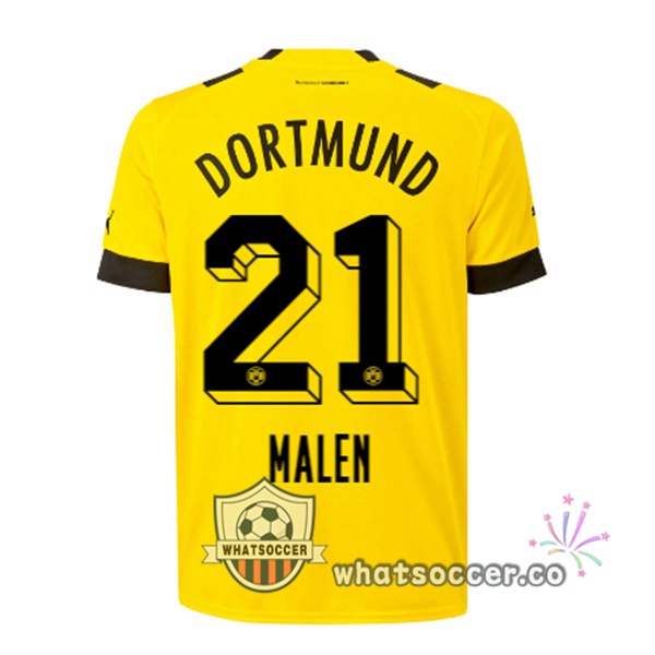 Dortmund BVB (Malen 21) Home Soccer Jerseys Yellow 2022-2023